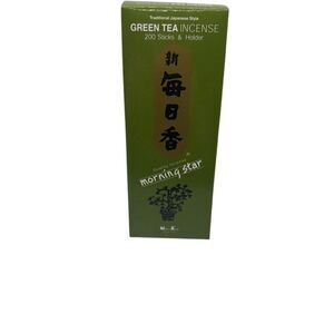 Nippon Kodo Morning Star Green Tea Incense 200 Sticks + Holder